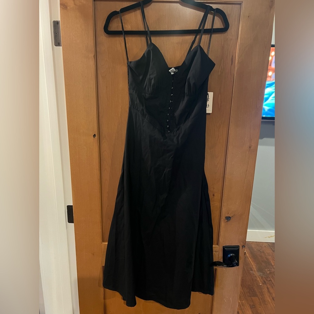 NWT Sincerely Jules Black Corset Midi Dress Size Small Style 21660 - Picture 2 of 6
